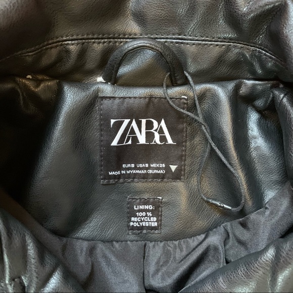 Zara Faux Leather Jacket NWOT - Picture 10 of 13